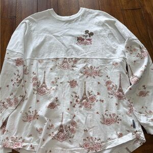 Disney White Pullover with Dusty Rose Accent